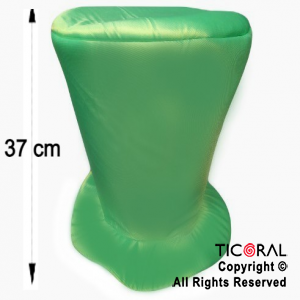 SOMBRERO GALERON JERSEY LISO VERDE FLUO x 1